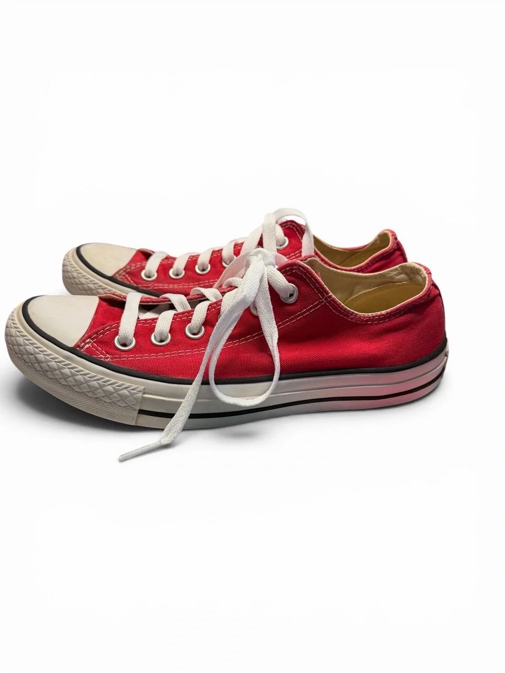 Converse Low Top Red Unisex M6W8 - Picture 4 of 7